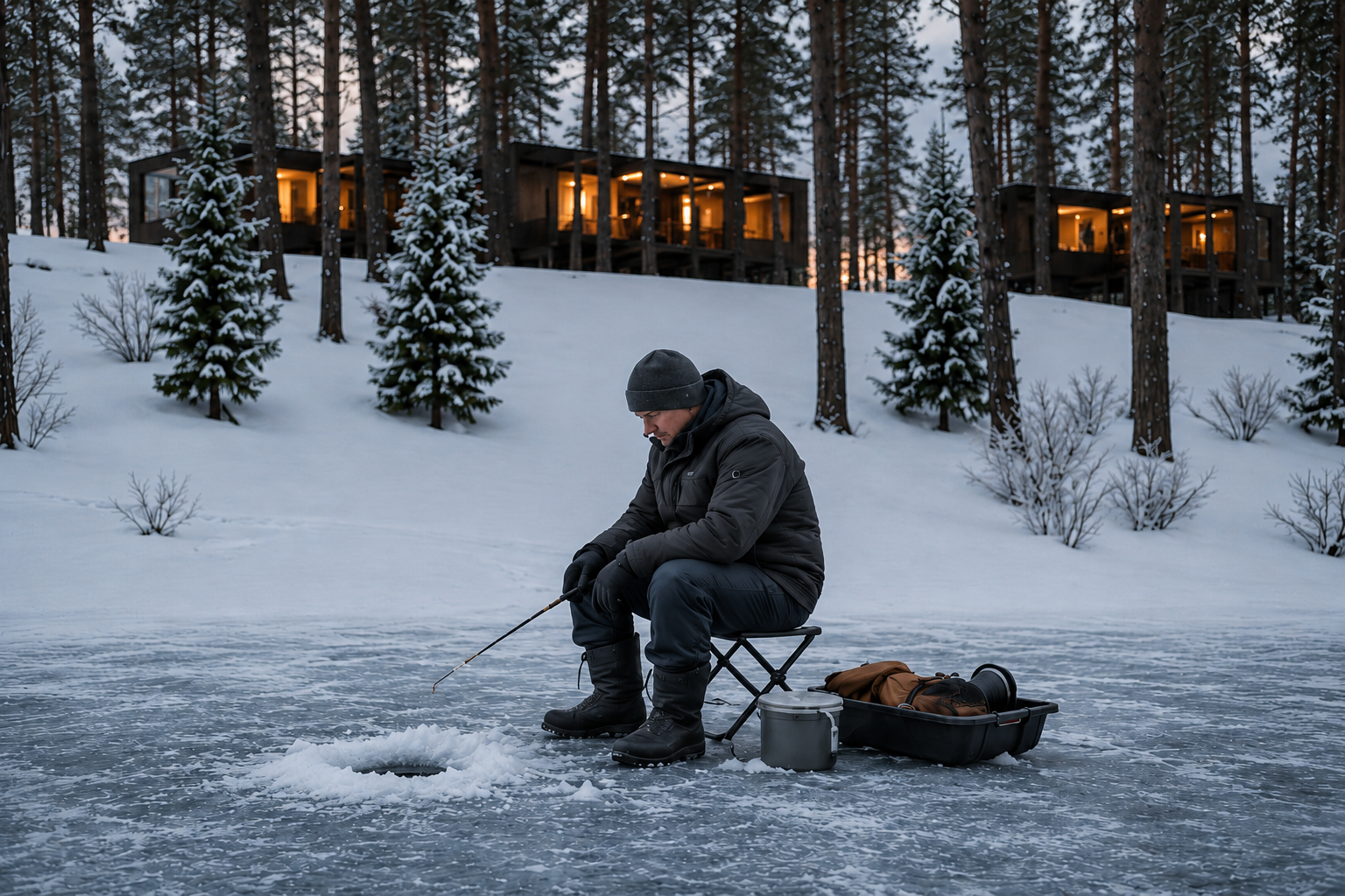 Eisfischen in Lappland: Ein privates Arktis-Erlebnis in Sodankylä